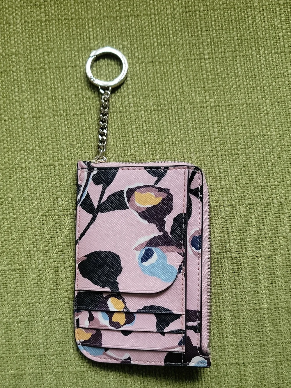 kate spade Pink Floral Card Case Keychain